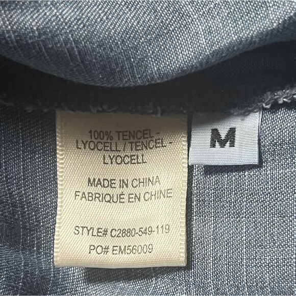 Cloth & Stone 100% Lyocell Chambray Collared "Denim" Long Sleeve Shirt - M - Picture 5 of 8